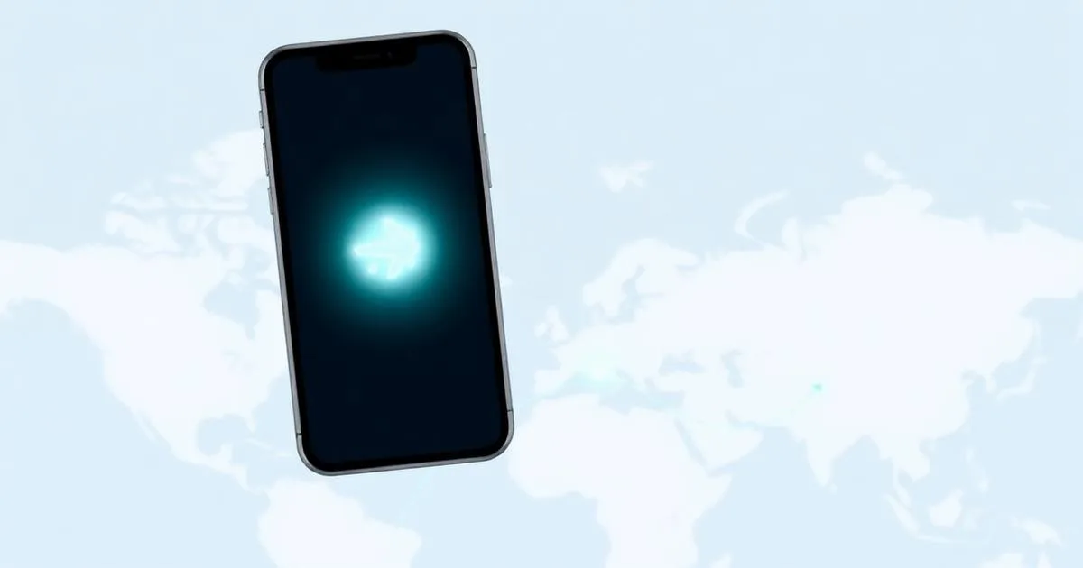 Smartphone with a glowing AI assistant icon floating above a world map with travel routes, representing TripSIM's AI plan finder